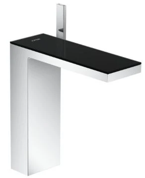 MELANGEUR DE LAVABO MONO-COMMANDE AXOR noir/chromé quick clean débit réglable eco 3,5-5l/min