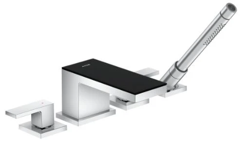 MELANGEUR BAIGNOIRE 4-TROUS HANSGROHE MYEDITION noir/chromé x
