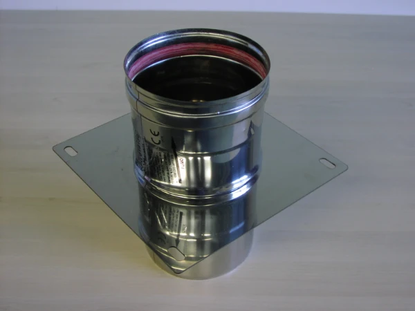 Roccheggiani SPG 316L inox enkelwandig verdiepingssteun 150 mm