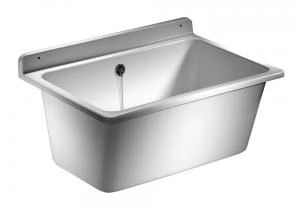 Nicoll ABU Maxi 1 uitgietbak 610 x 455 x 285 mm - wit - incl crepine met stop en ketting