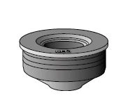 Nicoll PVC caoutchouc de transition 50 x 25 mm