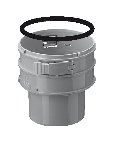 Burgerhout Flexline koppelstuk spie-flex 100 mm - onderaan