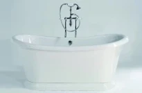 Cottage Bateau baignoire autoportante marbre minéral 1640 x 720 x 690 mm - blanc