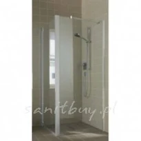 CLOISON LATERALE KERMI RAYA 90 - 200 ! CM gris argent mat verre de securite transparent largeur douche 88,5cm-90,5cm