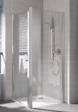 Kermi Cada XS TWD zijwand 800 x 2000 mm - verstelbaarheid 760-810 mm - veiligheidsglas ESG helder Clean - profiel : hoogglans zilvergrijs