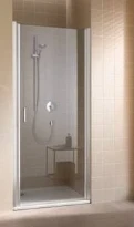 PORTE DE DOUCHE PIVOTANTE KERMI CADA VP 80 - 200 ! CM gris argent brillant verre de securite ESG clair regl. de 760-810mm,gauche,cadacle