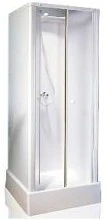 Procasa CA13 cabine de douche acryl 815 x 815 x 2020 mm - blanc - inclusif mitigeur douche, set de douche et set de raccordement