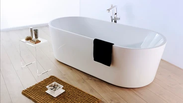 Procasa Caballo baignoire autoportante 1780 x 800 x 580 mm - blanc - sans siphone (à commander) - avec trop-plein