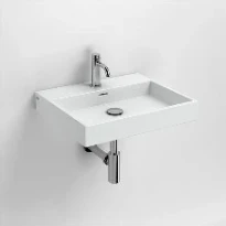 Clou Wash Me lavabo à poser/mural 500 x 420 x 80 mm - blanc - céramique - sans trou de robinet - avec trop-plein