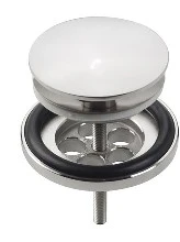Clou Mini Wash Me afvoerplug 5/4 - chroom gepolijst - niet afsluitbaar - met afdekkap