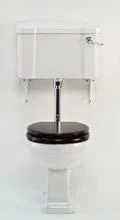 Aqua Prestige Edwardian mi-hauteut réservoir de chasse - blanc/chrome - raccordement en bas - avec levier