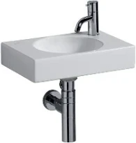 Geberit Preciosa II lave-mains 400 x 280 x 80 mm - blanc - avec trou de robinet droite - sans trop-plein