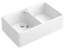 Villeroy & Boch O.Novo Omnia Pro table de rinçage 795 x 510 x 220 mm - blanc CeramicPlus - sans trou de robinet - avec trop-plein