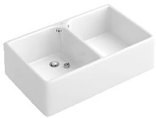 Villeroy & Boch O.Novo Omnia Pro table de rinçage 795 x 510 x 220 mm - blanc CeramicPlus - sans trou de robinet - avec trop-plein