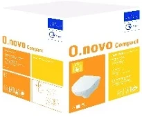 Villeroy & Boch O.Novo wc-suspendu compact PACK (wc-suspendu + siège softclose) - blanc - B360xD490 mm