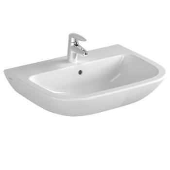 Vitra S20 lavabo 600 x 460 mm - blanc antibactérien - avec trou de robinet - avec trop-plein