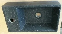 Procasa Thiny lave-mains 400 x 220 mm - belgian blue - avec trou de robinet gauche - sans trop-plein