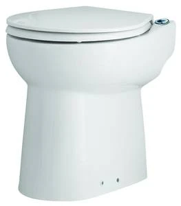 WC SANIBROYEUR SANICOMPACT 43 eco plus 35,5 - 44 o porselein m/ingebouwde vergruizer met dubbele toets
