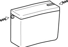 Geberit AP121 réservoir de chasse - blanc - raccordement latéral - rinçage interrompable