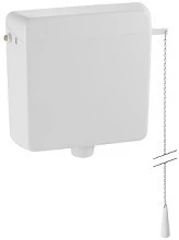 Geberit AP123 réservoir de chasse haute suspension - blanc - raccordement latéral - avec rinçage à 1 volume - avec chaînette
