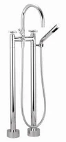 Dornbracht TARA mitigeur bain pose libre 2-trous 92CM  chromé montage au sol sailli 22cm, avec douchette