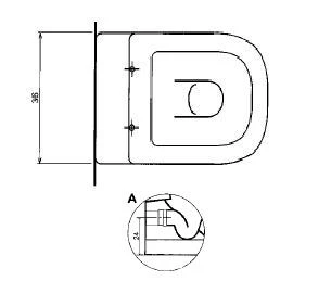 Antonio Lupi Komodo hangtoilet PACK (hangtoilet + zitting met softclose) - wit - B360xD540 mm