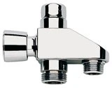 ROBINET D'INVERSEUR MONTAGE GROHE 1/2M X 3/4M chromé pour montage sur melangeurs