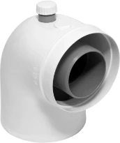 Daalderop adaptateur chaudière coude avec points de mesure 60/100