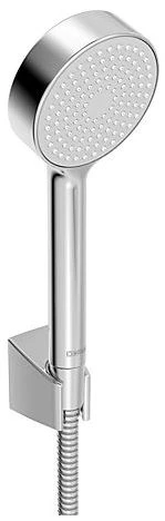 Hansa HansaBasicjet douchette 95 mm - 1 jet - chromé (contient: douchette - flexible de douche 1500 mm - support mural) - prix par set