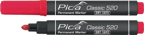 Pica Classic 520 permanent marker stift - rood