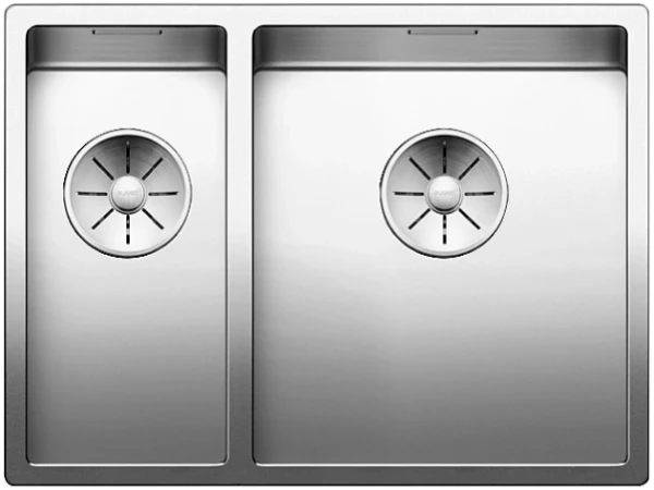 EVIER SOUS-ENCASTRABLE BLANCO CLARON 340/180-U 585 - 440 o MM inox cuve principal a droite