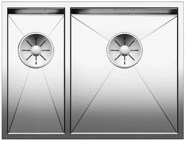 EVIER SOUS-ENCASTRABLE BLANCO ZEROX 340/180-U 545 MM - 400 MM o 175 MM ! MM inox cuve grande a droit