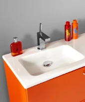 Detremmerie No Limit 45 lavabo 1210 x 450 x 23 mm - 1 cuvette - blanc - céramique - avec trou de robinet - sans trop-plein