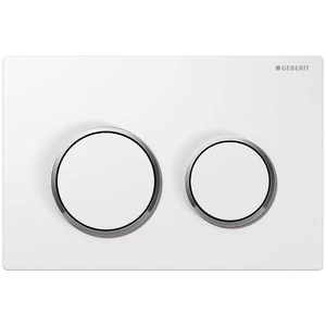 Geberit Omega 20 plaque de commande - blanc 2 touches synthétique blanc/chromé brillant/blanc