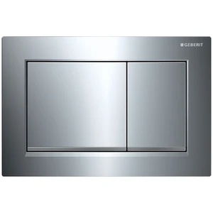 PLAQUE DE COMMANDE GEBERIT OMEGA 30 chrome synthetique duocommande éclat-/terne/chromé éclat