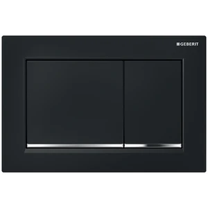 Geberit OMEGA 30 plaque de commande noir 2 touches plastique noir/chromé brillant/noir