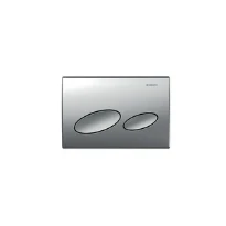 PLAQUE DE COMMANDE GEBERIT KAPPA 20 chromé mat reserv. a encastrer a/ commande par dessus a/ 2 boutons 3 ou 6l