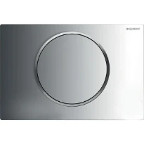 Geberit Sigma 10 plaque de commande chromé anneau mat chromé plastique avec 1 bouton poussoir chromé