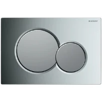 PLAQUE DE COMMANDE TOILETTE GEBERIT SIGMA01 chrome synthetique p/reserv.encastr. a/2 boutons de commande:touche = chromé mat
