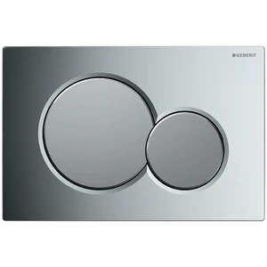 PLAQUE DE COMMANDE TOILETTE GEBERIT SIGMA01 chrome synthetique p/reserv.encastr. a/2 boutons de commande:touche = chromé mat