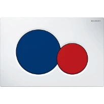 Geberit Sigma 01 plaque de commande blanc/bleu/rouge plastique avec 2 touches