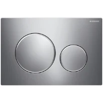 Geberit Sigma 20 plaque de commande - chromé - avec 2 touches - anneau autour chromé