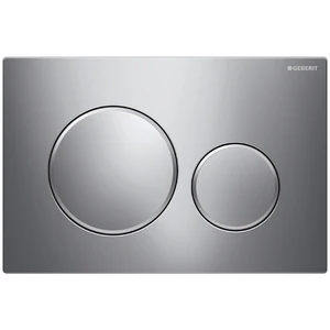 Geberit Sigma 20 plaque de commande - chromé - avec 2 touches - anneau autour chromé