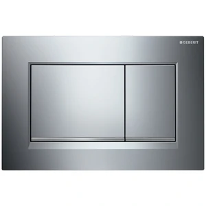 Geberit Sigma 20 (ex Sigma 30) plaque de commande - chromé - avec 2 touches - chromé touches en bas