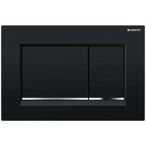 Geberit Sigma 20 (ex Sigma 30) plaque de commande - noir - avec 2 touches - chromé touches en bas