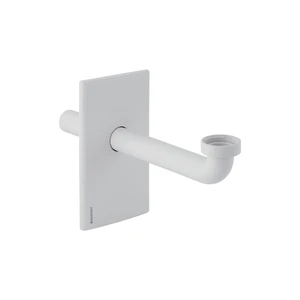PLAQUE FINITION GEBERIT blanc avec coude de raccordement