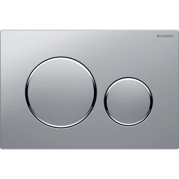 Geberit Sigma 20 plaque de commande - mat chromé laqué easy-to-clean - avec 2 touches