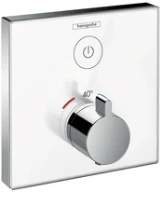 Hansgrohe Showerselect GLASS set de finition 156MM  blanc/chromé pour 1 enkel système