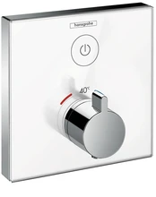 Hansgrohe Showerselect GLASS set de finition 156MM  blanc/chromé pour 1 enkel système