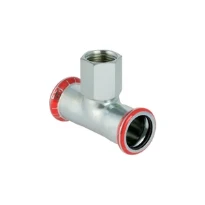 Geberit Mapress C-acier zingué té réduit avec filetage femelle FFF 22 x 1/2 F x 22 mm
